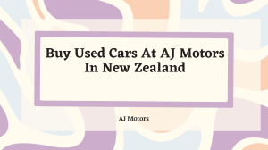 Buy Used Cars At AJ Motors In New Zealand