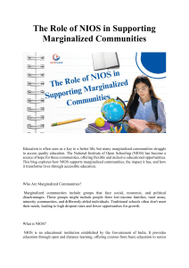 The Role of NIOS in Supporting Marginalized Communities June24