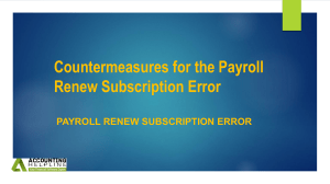 Facing Payroll Renew Subscription Error: Simple tips and tricks