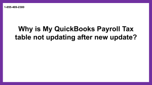 Easy Step's to Fix QuickBooks payroll not updating issue
