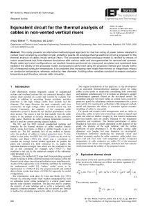 Equivalent circuit for the thermal analysis of cables in non-vented vertical risers