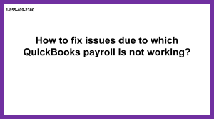 Easy Tip's to Fix QuickBooks payroll not updating issue