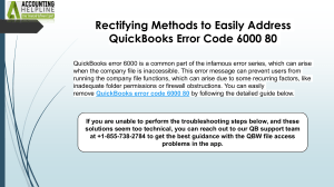 How to end QuickBooks Error Code 6000 80