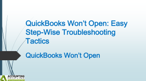 What to do if your QuickBooks is Not Opening?