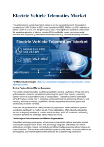 Electric Vehicle Telematics Market Growing Rapidly with Recent Trends, Development, Revenue, Forecast to 2030