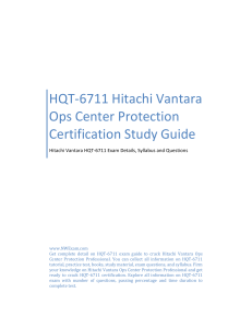 HQT-6711 Hitachi Vantara Ops Center Protection Certification Study Guide