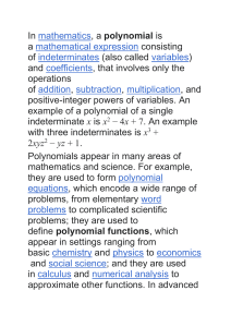 polynomials short notes