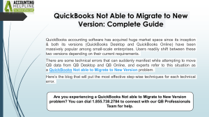 QuickBooks Not Able To Migrate To New Version Best fixes here