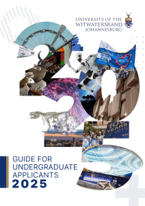 2025 Guide for Undergrad Applicants