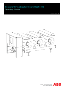 Generator Circuit-Breaker System HECS - 80S Operating Manual
