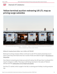 Yellow terminal auction redrawing US LTL map as pricing surge subsides   Journal of Commerce