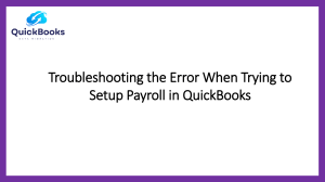 Error When Trying to Setup Payroll in QuickBooks: Expert Tips