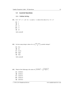 GMAT number properties additional practice