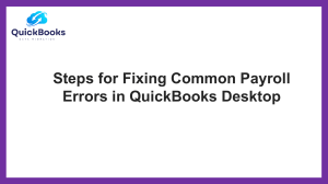 Fixing Common Payroll Errors in QuickBooks: Quick and Easy Fixes