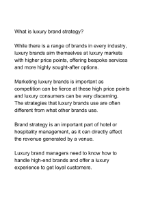 Luxury brand tactics