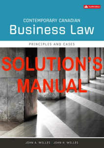 Solution%20Manual%20For%20Contemporary%20Canadian%20Business%20Law%2012th%20Edition%20By%20John%20A%20Willes%2C%20John%20H%20Willes%20Chapter%201-35
