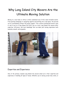 Why Long Island City Movers Are the Ultimate Moving Solution
