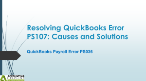 How to overcome from QuickBooks Payroll Error PS036