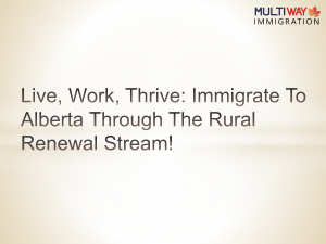 Embark on a New Journey: Move to Alberta with the Rural Renewal Stream!