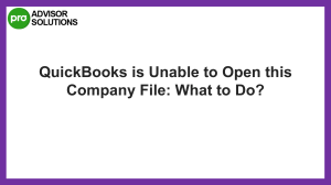 Learn How To Fix QuickBooks Can't Open Company Files issue