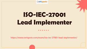 PECB Certified ISO-IEC-27001 Lead Implementer Exam Dumps