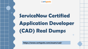 ServiceNow CAD exam questions PDF