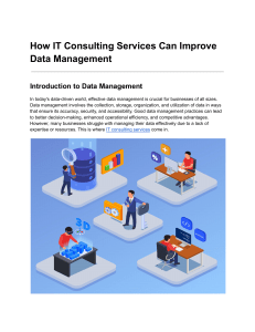 How IT Consulting Services Can Improve Data Management