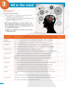 All in the Mind: Thinking Styles & Intelligence