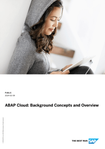 ABAP Cloud - Background Concepts and Overview