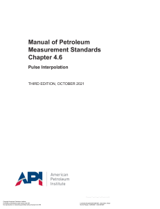 API Standard: Pulse Interpolation for Petroleum Measurement