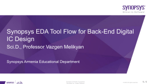 synopsys eda tool flow back end lecture 1