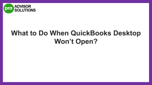 A Troubleshooting Guide To Fix QuickBooks Desktop won't open