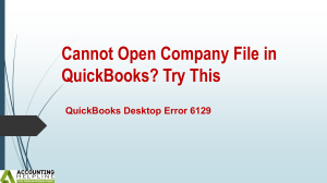 Easiest techniques for fixing QuickBooks Desktop Error 6129