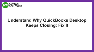 A Quick Guide To Fix QuickBooks Desktop keeps closing issue