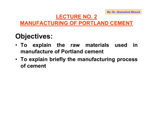 Manufacturing of Portland Cement