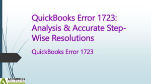 Fix the QuickBooks Company File Error 1723 in no time