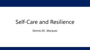 Parents of PWDs: Self-Care and Resilience