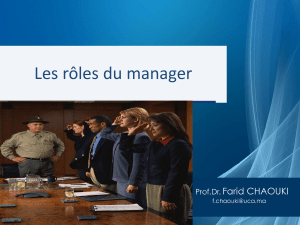 les rôles, qualités et styles de manager