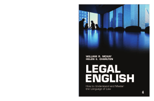 LEGAL ENGLISH How to Understand and Mast