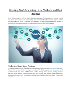 Boosting SaaS Marketing  Key Methods and Best Practices