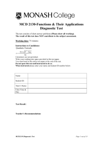 MCD2130 Diagnostic Test  Questions[1]