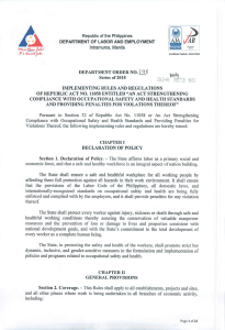 Implementing Rules and Regulation (IRR) of RA11058
