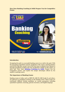 How Does Banking Coaching in Delhi Prepare You for Competitive Exams