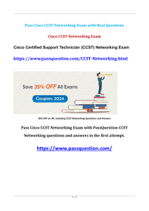 CCST Networking Certification Practice Exam