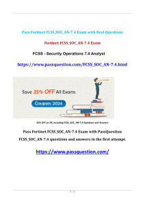 Fortinet FCSS SOC AN-7.4 Practice Test Questions
