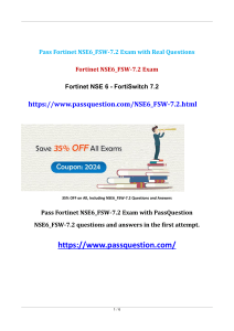 Fortinet NSE6 FSW-7.2 Practice Test Questions