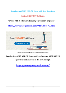 Fortinet NSE7 NST-7.2 Practice Test Questions