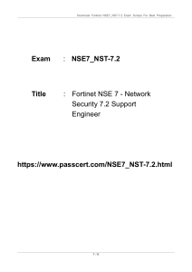 Fortinet NSE7 NST-7.2 Exam Dumps