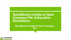 What To Do If Your QuickBooks Unable To Open Company File