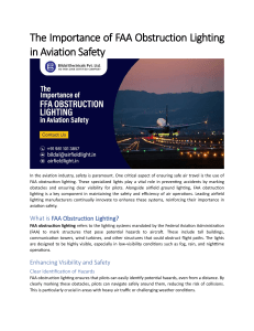 The Importance of FAA Obstruction Lighting in Aviation Safety